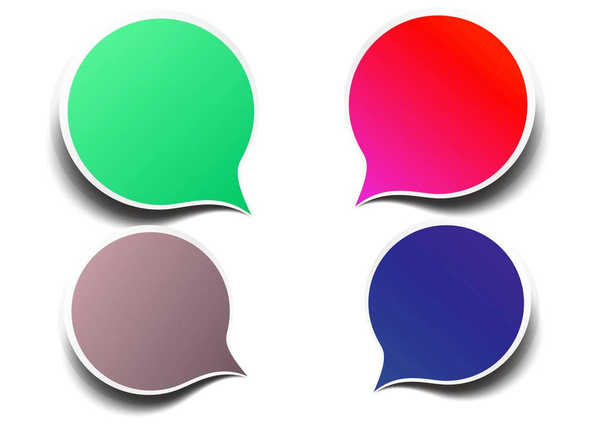 Speech bubbles with space for text on white background. - Photo, Image
