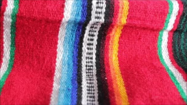 Mexican poncho panning serape background with copy space - stock travel footage  - Footage, Video