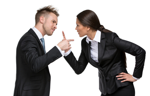 Two businesspeople debate - Foto, imagen