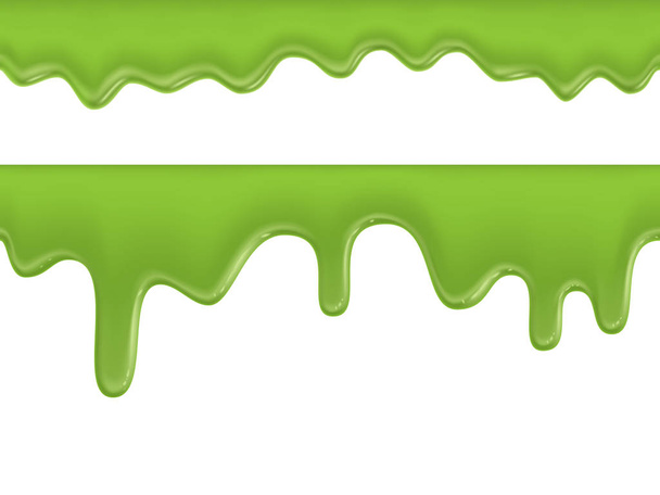 seamless flowing green liquid texture on white background - Vektor, obrázek