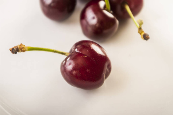 Cherry basket / cherry tree branch/ fresh cherries/ sweet cherries - Photo, Image