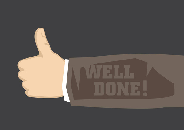 Well Done Thumbs Up Vector Illustration - Vector, Image