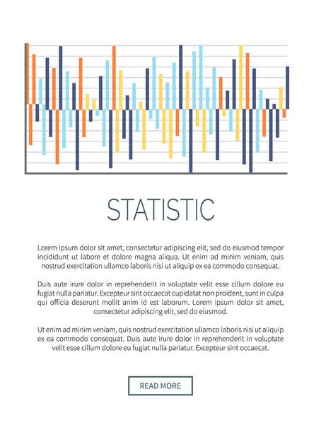 Statistic Infographic with Explanatory Text, Data - Vektor, Bild
