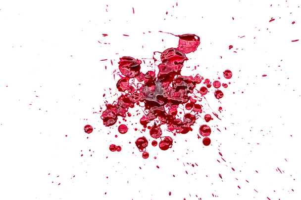 Halloween concept : Blood splatter on white background - Fotó, kép