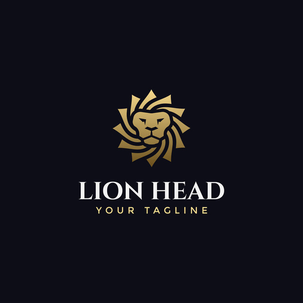 Abstraktní elegantní šablona designu loga Lví hlavy - Vektor, obrázek