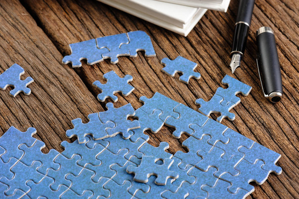 Blue Jigsaw puzzle  - Fotografie, Obrázek