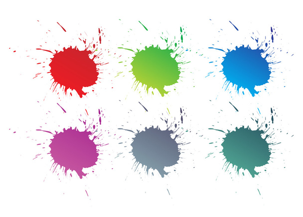salpicaduras de pintura de color
 - Vector, imagen