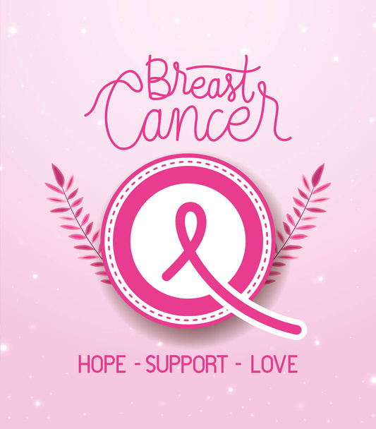 Campanha de sensibilização para o cancro da mama
 - Vetor, Imagem