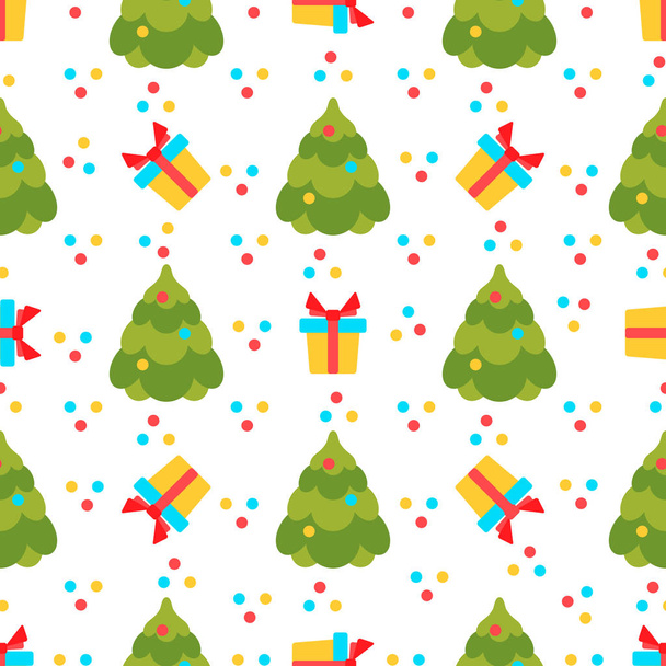 New Year 2020 Merry Christmas seamless pattern - Vektor, kép