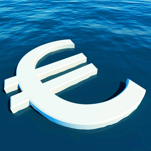 Euro sign concept icon means lots of funds or savings - 3d illus - Photo, Image