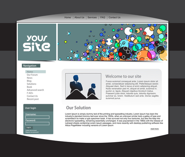 web サイトのデザイン - ベクター画像