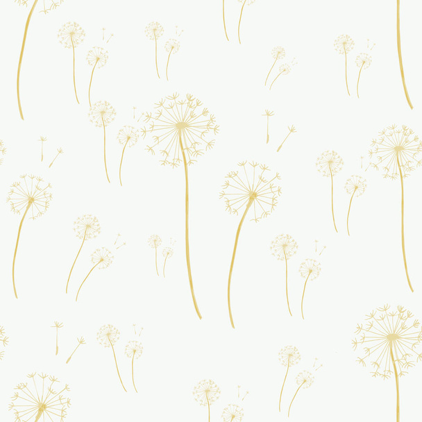 Vector Wildflowers flores botánicas florales. Tinta grabada en blanco y negro. Patrón de fondo sin costuras
. - Vector, imagen