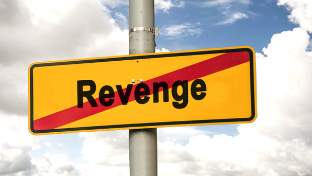 Street Sign to Forgiveness versus Revenge - Foto, Imagen