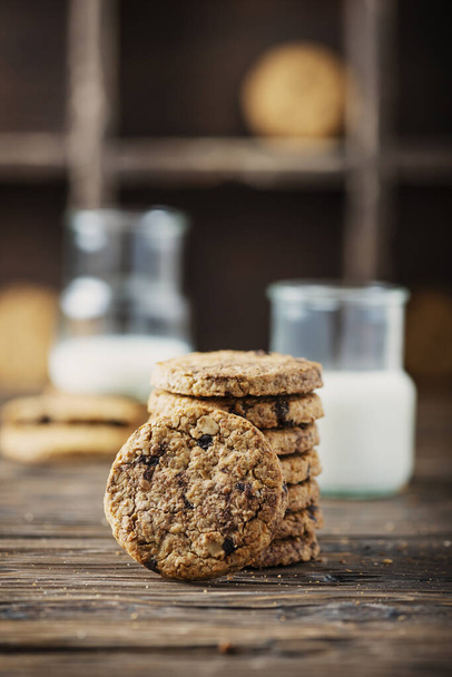 Sweet cookies with chocolate - Foto, Imagen