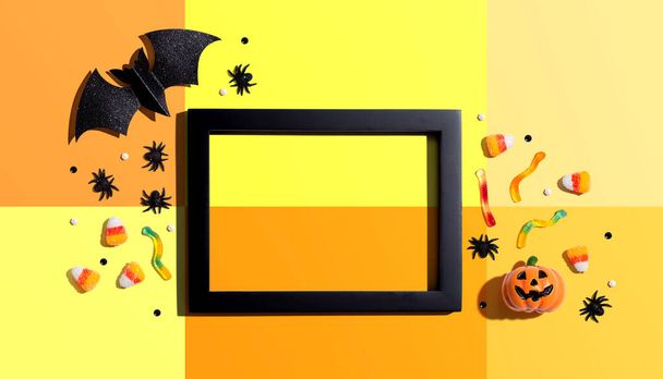 Halloween theme decoration with photo frame - Fotó, kép