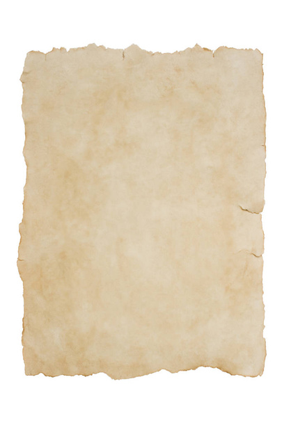 Old piece of paper on an isolated white background mock up - Foto, Imagem