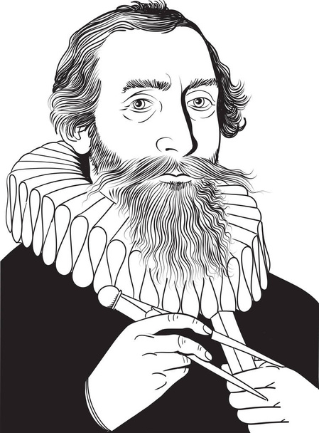 Johannes Kepler vagyok. - Vektor, kép