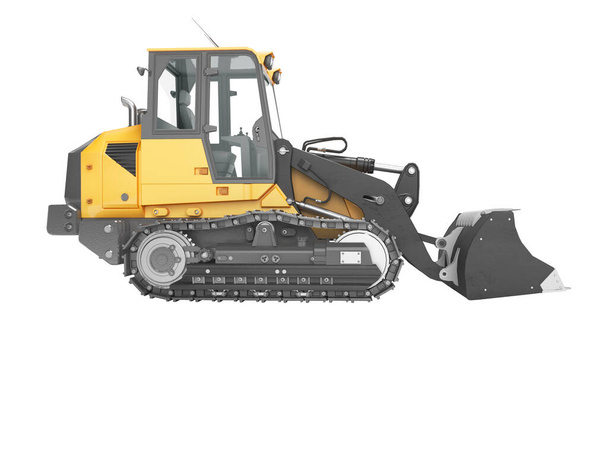 Concept crawler excavator loader 3d render on white background n - Photo, Image