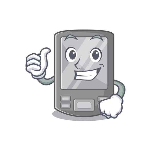 Thumbs up personal digital assistant isolated the cartoon - Vector, afbeelding