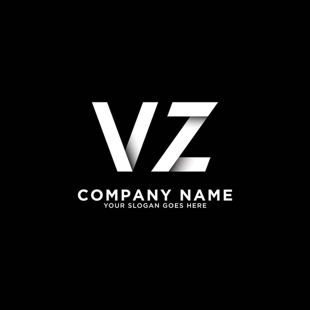 Design de logotipo de carta VZ, modelo de logotipo limpo e inteligente
 - Vetor, Imagem