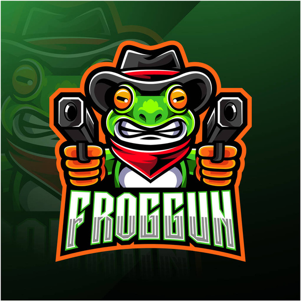Σχεδιασμός λογότυπου Frog gun esport - Διάνυσμα, εικόνα