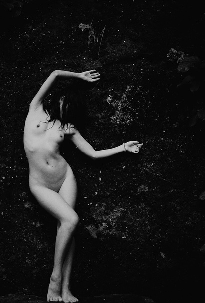 Black and white photo of nude - Fotografie, Obrázek
