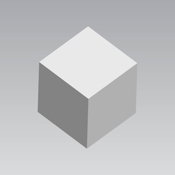 Vector  cube. 3D White - Διάνυσμα, εικόνα