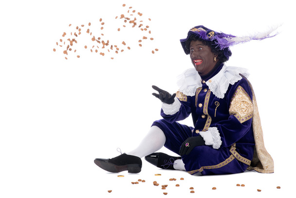 Zwarte piet je házení ořechy zázvor - Fotografie, Obrázek