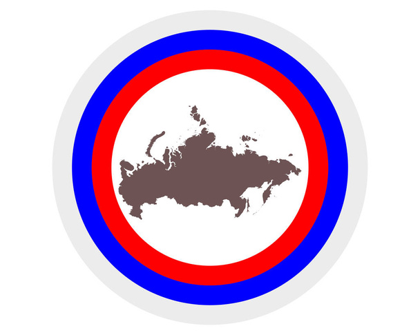 Mapa Ruska na pozadí s vlajkou - Vektor, obrázek