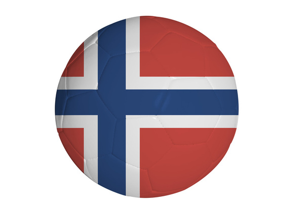 Norveç bayrağı futbol topu - Fotoğraf, Görsel