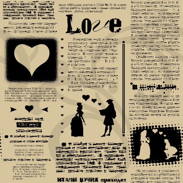 love newspaper - Vector, imagen