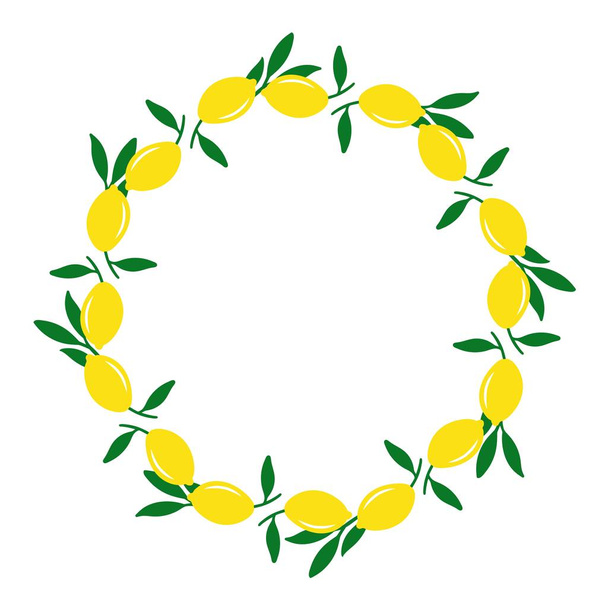 Illustration of lemons. Frame. Vector illustration. - Vektor, Bild