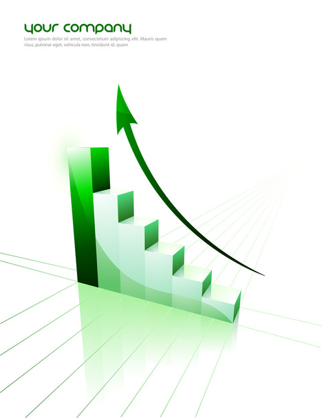 Gráfico de Estadísticas de Negocios Crecimiento, Concepto de Economía
 - Vector, imagen