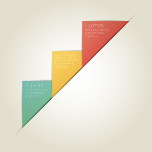 Triangle Infographic Background with Sample Text - Vektor, Bild