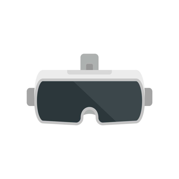 Virtual reality headset icon, flat style - Vector, imagen