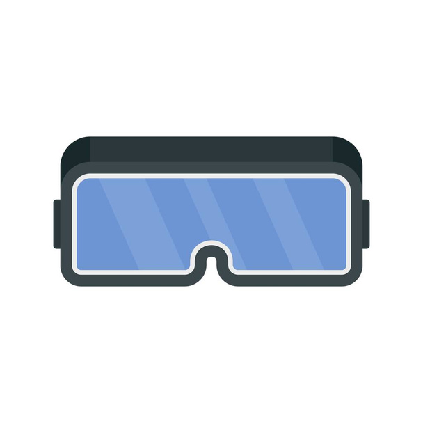 Vr game goggles icon, flat style - Vector, Image