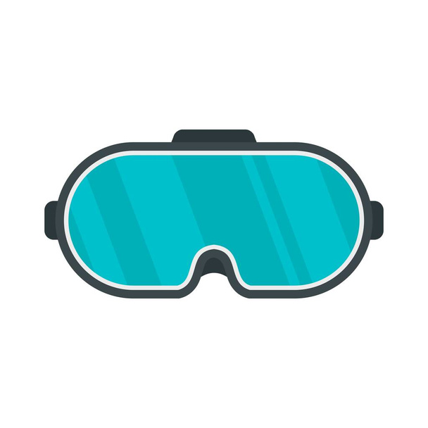 Game goggles icon, flat style - Vektor, kép