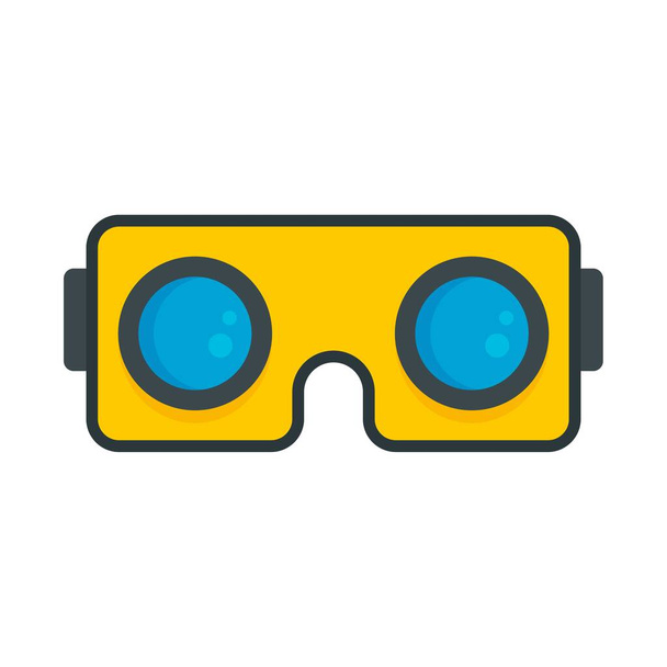 Smartphone game goggles icon, flat style - Vector, imagen