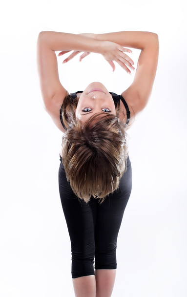 Young Woman Testing Flexibility - Foto, Bild