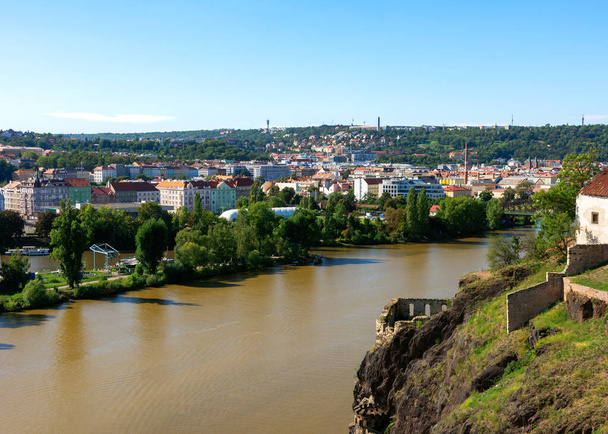 Ther river Vltava river in Prague - 写真・画像