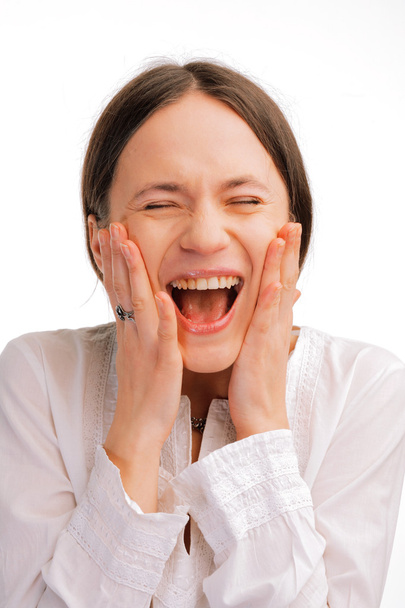 Portrait of a happy young woman - Фото, изображение