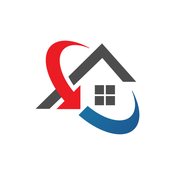 diseño del logotipo de restauración del hogar después de desastre reparación propiedad principal
 - Vector, Imagen