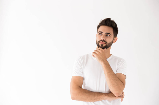 Portrait of an attractive young bearded man - Foto, afbeelding