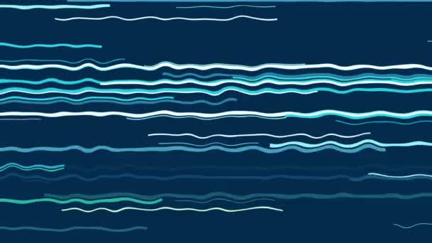 abstrakte bewegliche Wellen in blauer Farbe - Filmmaterial, Video