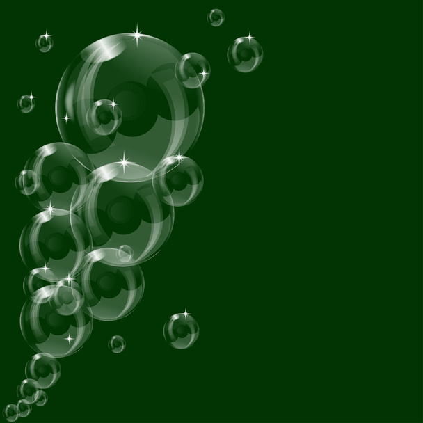 bir dizi saydam bir bubbles - Vektör, Görsel