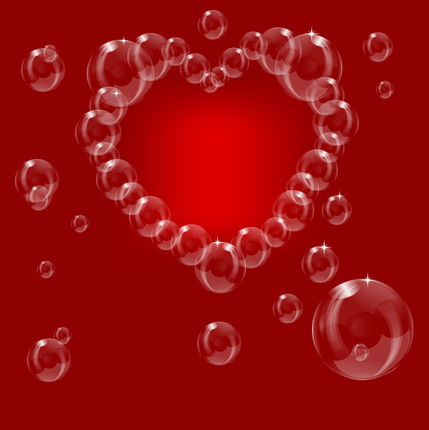 Серце з мильних бульбашок
 - Вектор, зображення