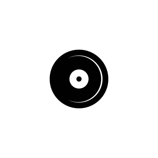 ビニールディスクレコード音楽ロゴベクトルアイコンイラスト  - ベクター画像