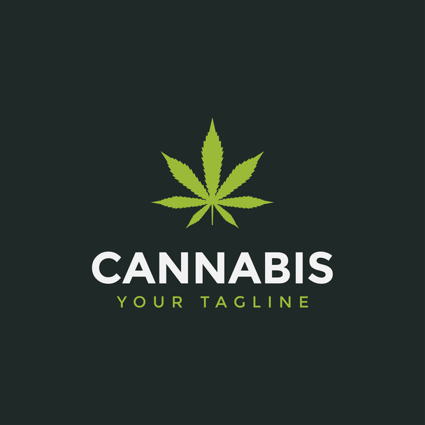 Cannabis Leaf Logo Design Template Illustration - Vector, Image
