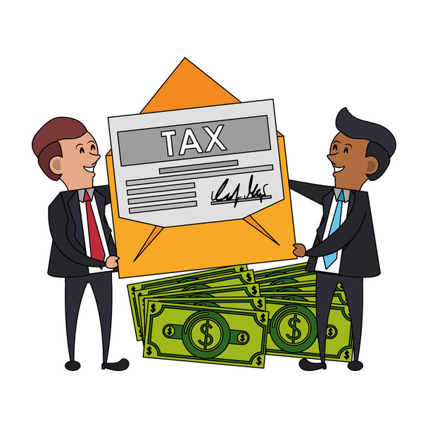 州政府税ビジネス漫画 - ベクター画像