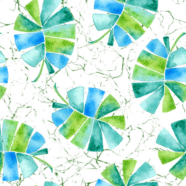 Tropical seamless pattern. Watercolor childish pal - Foto, afbeelding